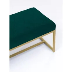 KARE Design Sitzbänke-Bank Smart Dunkelgrun Messing 150X40Cm