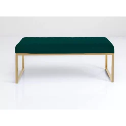 KARE Design Sitzbänke-Bank Smart Dunkelgrun Messing 90Cm