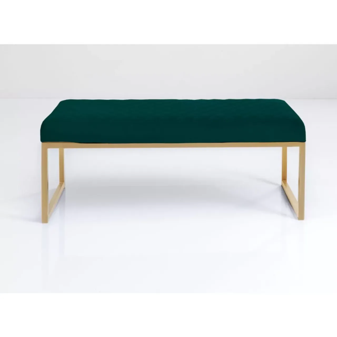 KARE Design Sitzbänke-Bank Smart Dunkelgrun Messing 90Cm