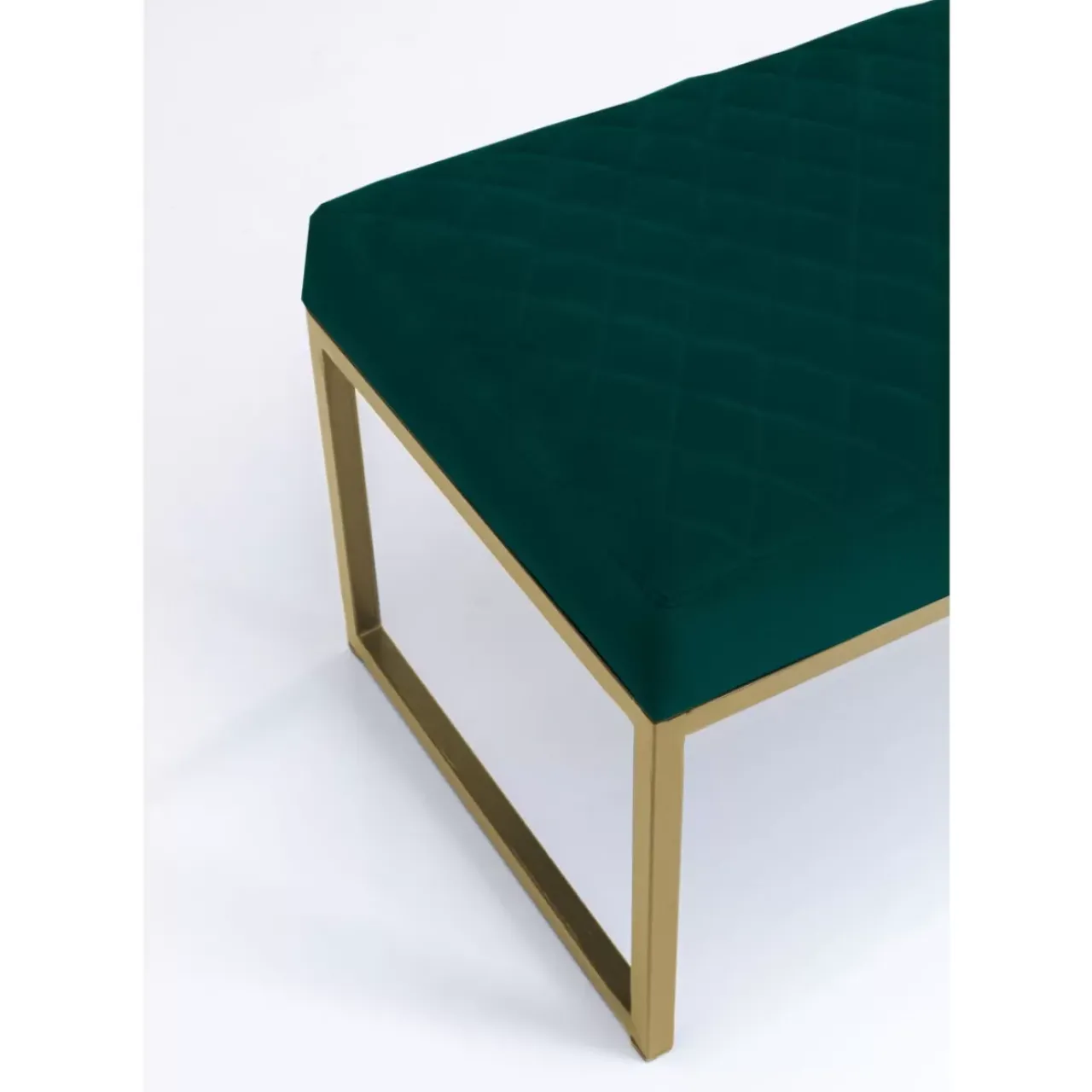 KARE Design Sitzbänke-Bank Smart Dunkelgrun Messing 90Cm