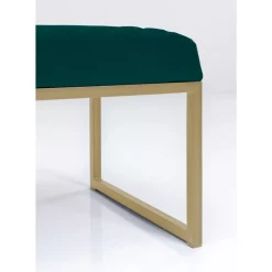 KARE Design Sitzbänke-Bank Smart Dunkelgrun Messing 90Cm