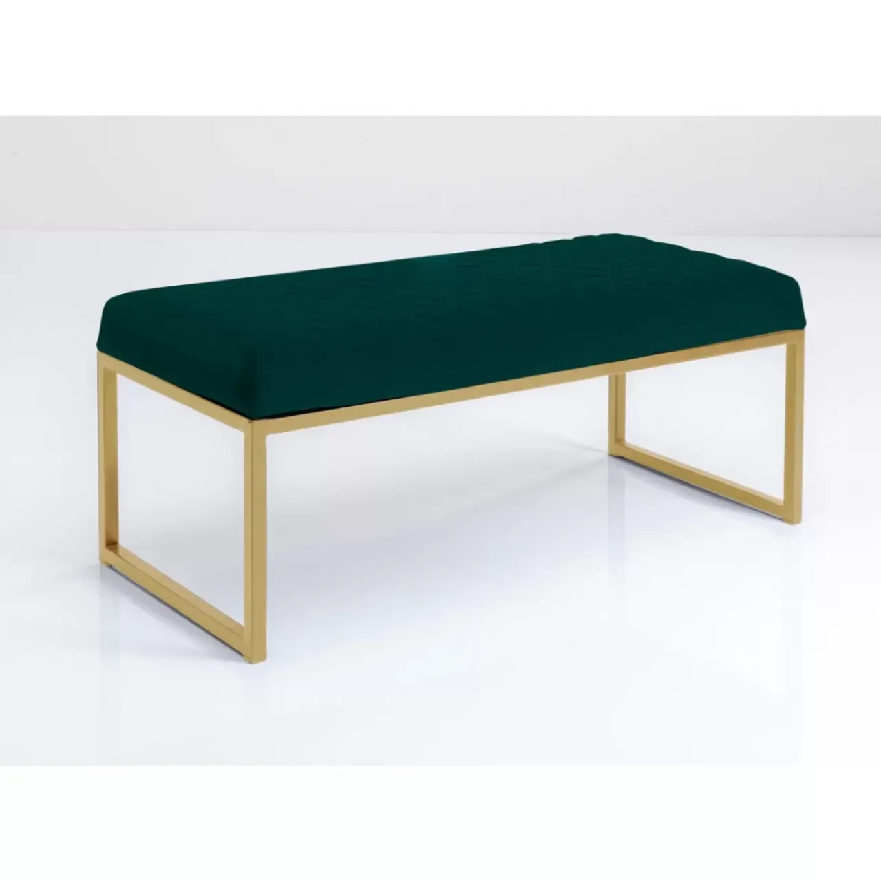 KARE Design Sitzbänke-Bank Smart Dunkelgrun Messing 90Cm