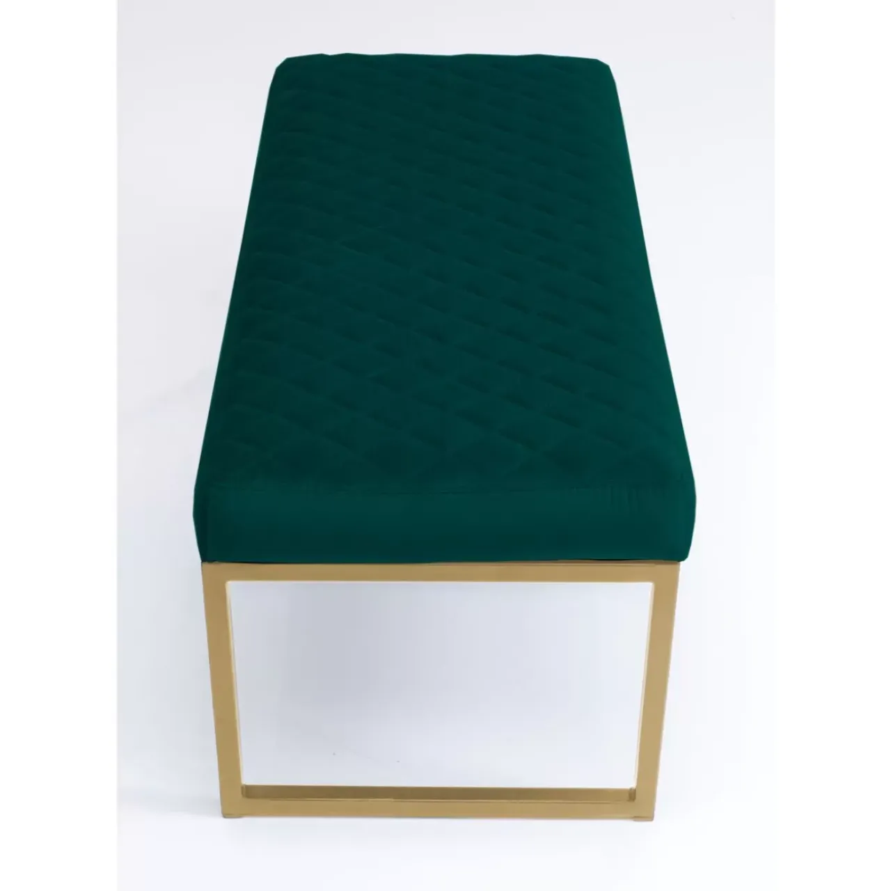 KARE Design Sitzbänke-Bank Smart Dunkelgrun Messing 90Cm