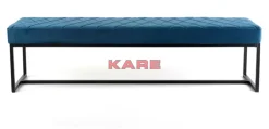 KARE Design Sitzbänke-Bank Smart Petrol Schwarz 150X40Cm