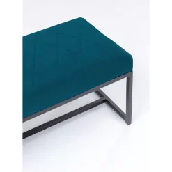 KARE Design Sitzbänke-Bank Smart Petrol Schwarz 150X40Cm
