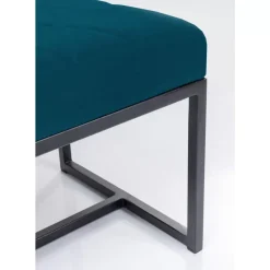 KARE Design Sitzbänke-Bank Smart Petrol Schwarz 150X40Cm