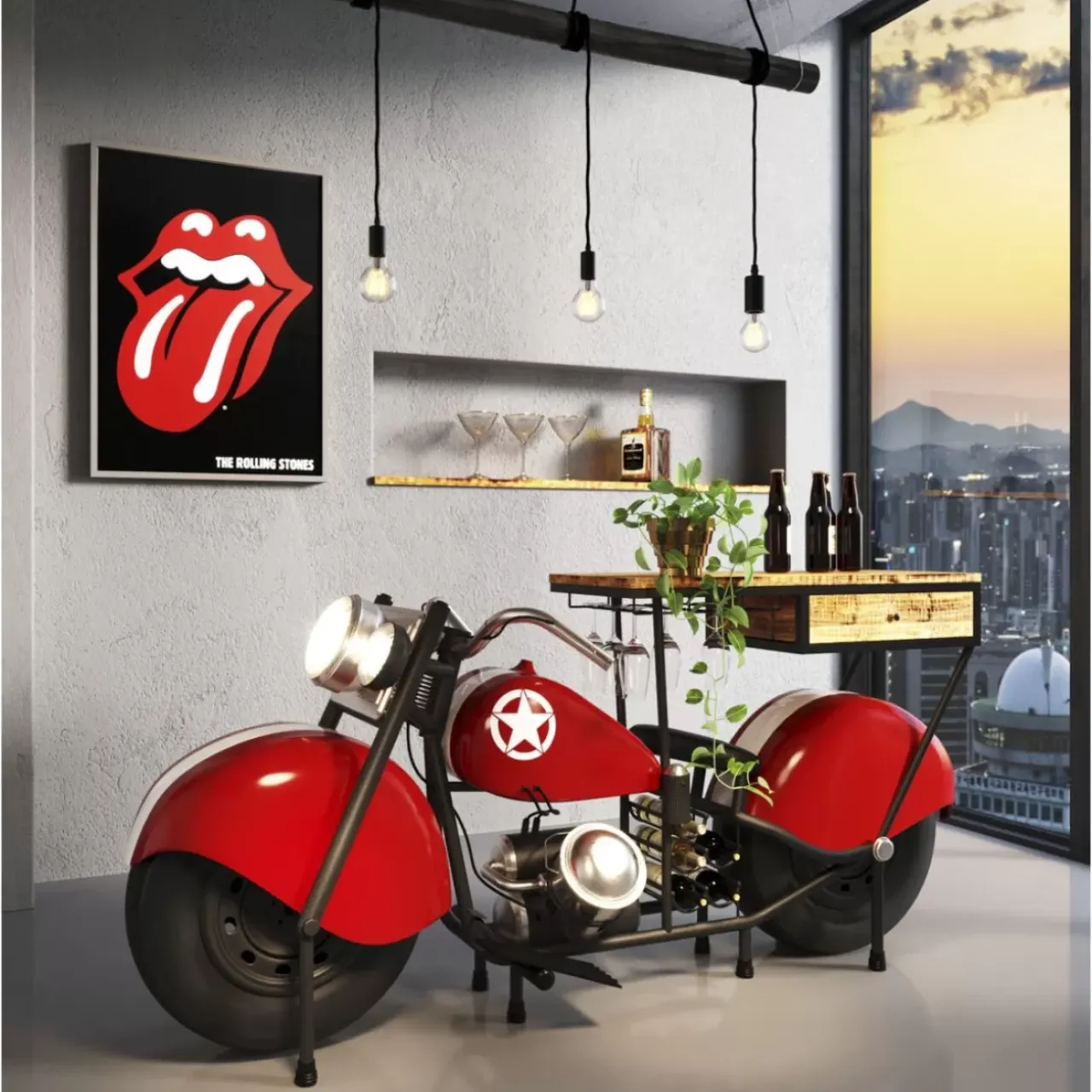 KARE Design Bars-Bar Motorbike Rot