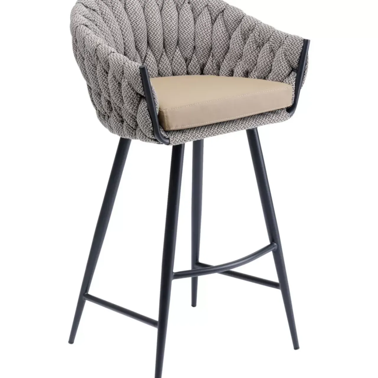 KARE Design Sitzbänke-Barstuhl Knot Tweed