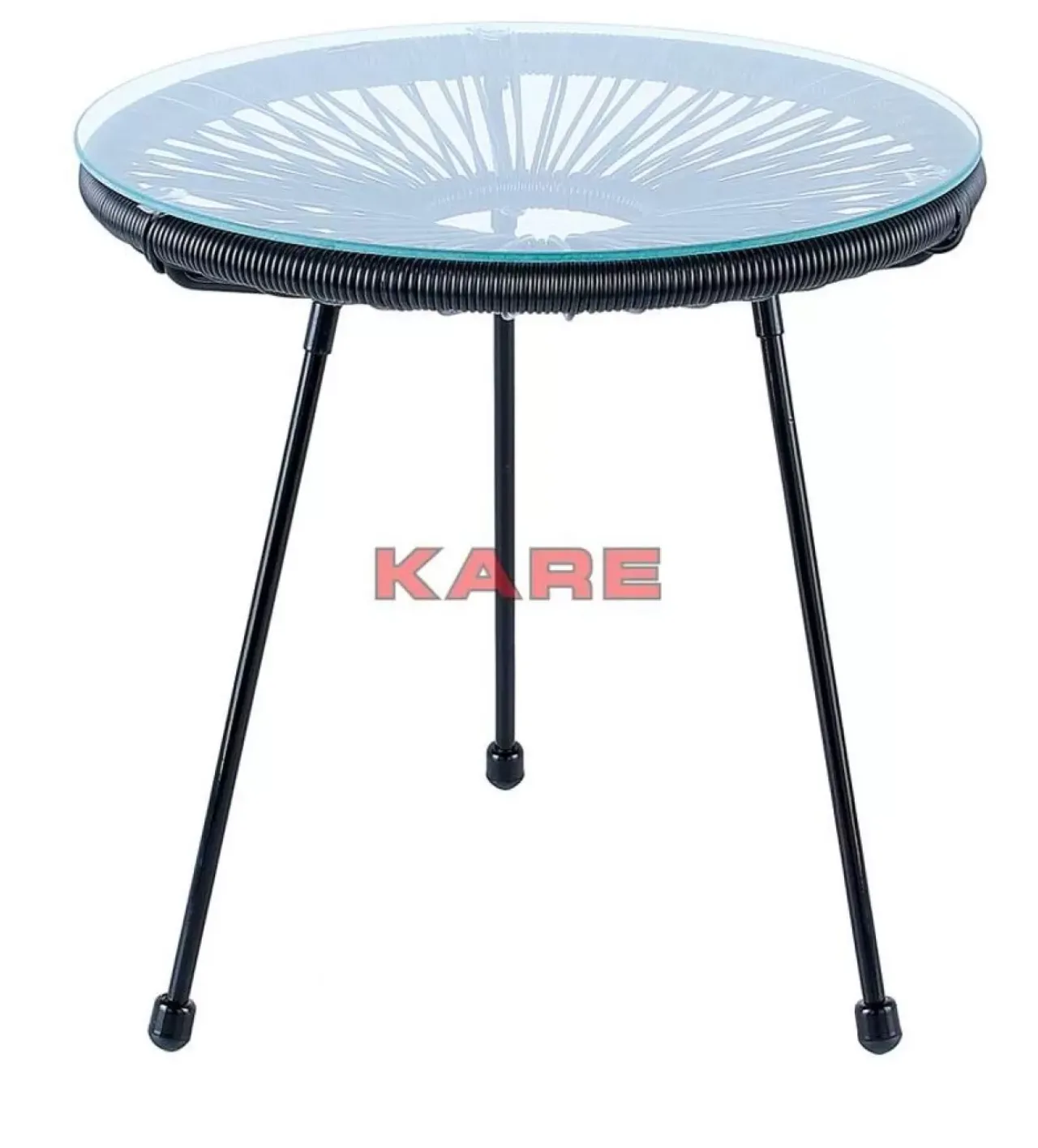 KARE Design Outdoormöbel-Beistelltisch Acapulco Schwarz