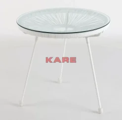 KARE Design Outdoormöbel-Beistelltisch Acapulco Weiss