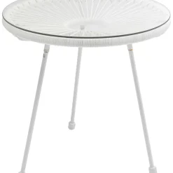KARE Design Outdoormöbel-Beistelltisch Acapulco Weiss