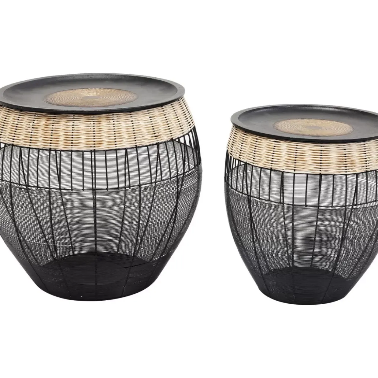KARE Design Tische-Beistelltisch African Drums (2/Set)