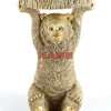 KARE Design Tische-Beistelltisch Animal Bear Gold 35X34Cm