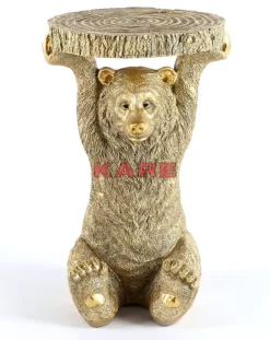 KARE Design Tische-Beistelltisch Animal Bear Gold 35X34Cm