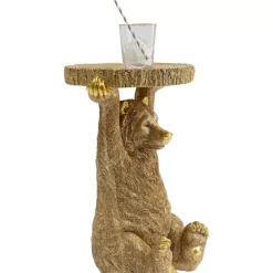 KARE Design Tische-Beistelltisch Animal Bear Gold 35X34Cm
