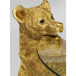 KARE Design Tische-Beistelltisch Animal Bear Gold O40Cm