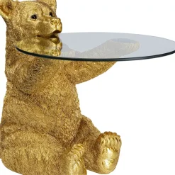 KARE Design Tische-Beistelltisch Animal Bear Gold O40Cm
