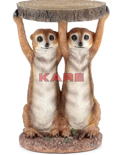 KARE Design Tische-Beistelltisch Animal Meerkat Sisters O33Cm