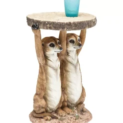 KARE Design Tische-Beistelltisch Animal Meerkat Sisters O33Cm