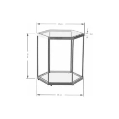 KARE Design Tische-Beistelltisch Comb Schwarz 55Cm