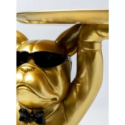 KARE Design Tische-Beistelltisch Cool Bulldog Tray Gold 34X55Cm