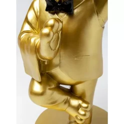 KARE Design Tische-Beistelltisch Cool Bulldog Tray Gold 34X55Cm