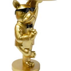 KARE Design Tische-Beistelltisch Cool Bulldog Tray Gold 34X55Cm