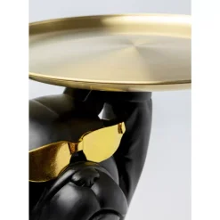 KARE Design Tische-Beistelltisch Cool Bulldog Tray Schwarz 34X55Cm