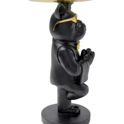 KARE Design Tische-Beistelltisch Cool Bulldog Tray Schwarz 34X55Cm