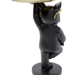 KARE Design Tische-Beistelltisch Cool Bulldog Tray Schwarz 34X55Cm