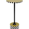 KARE Design Tische-Beistelltisch Domero Checkers Olive O25Cm
