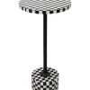 KARE Design Tische-Beistelltisch Domero Chess Schwarz Weis O25Cm