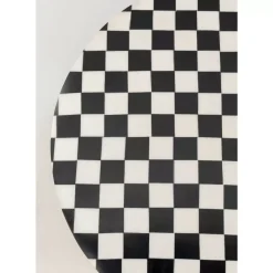 KARE Design Tische-Beistelltisch Domero Chess Schwarz Weis O25Cm