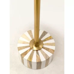 KARE Design Tische-Beistelltisch Domero Cirque Gold Weis O25Cm