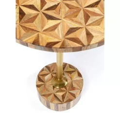 KARE Design Tische-Beistelltisch Domero Geo Braun O40Cm