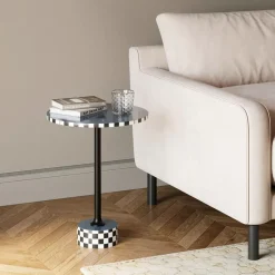 KARE Design Tische-Beistelltisch Domero Race Blau O40Cm