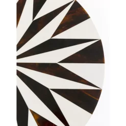 KARE Design Tische-Beistelltisch Domero Star Braun Weis O40Cm