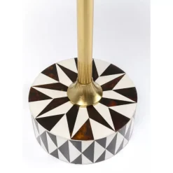 KARE Design Tische-Beistelltisch Domero Star Braun Weis O40Cm