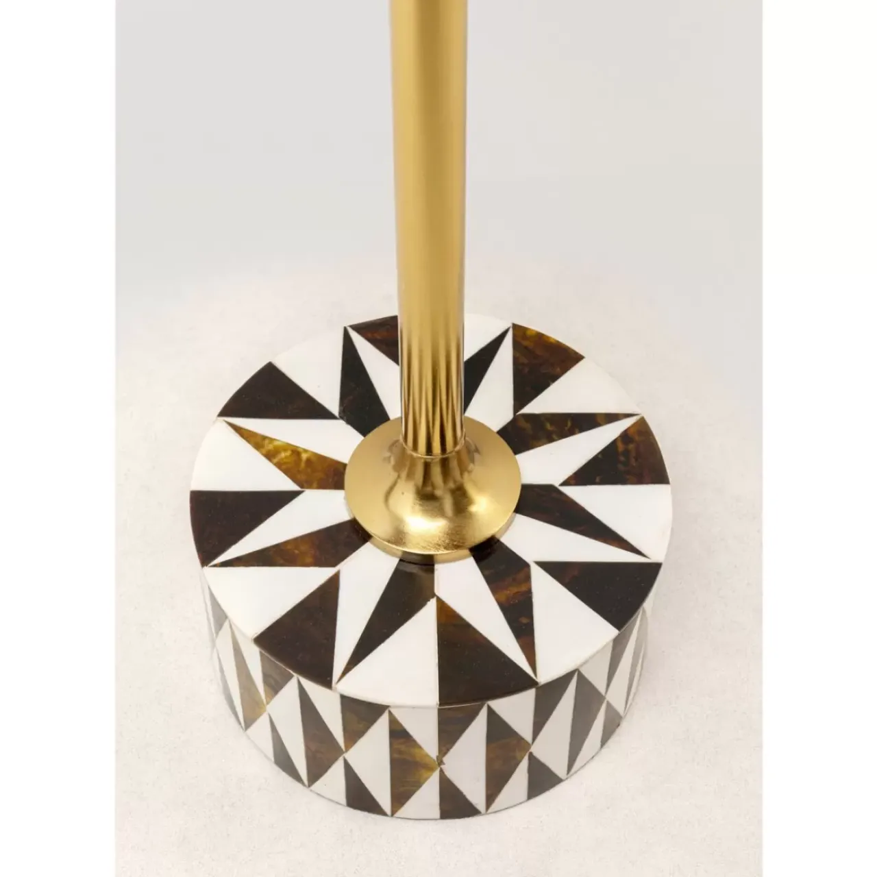 KARE Design Tische-Beistelltisch Domero Star Braun Weis O25Cm