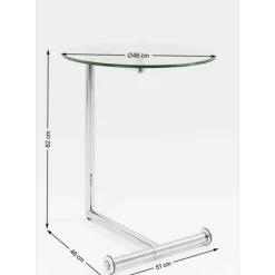 KARE Design Tische-Beistelltisch Easy Living Klarglas O46Cm
