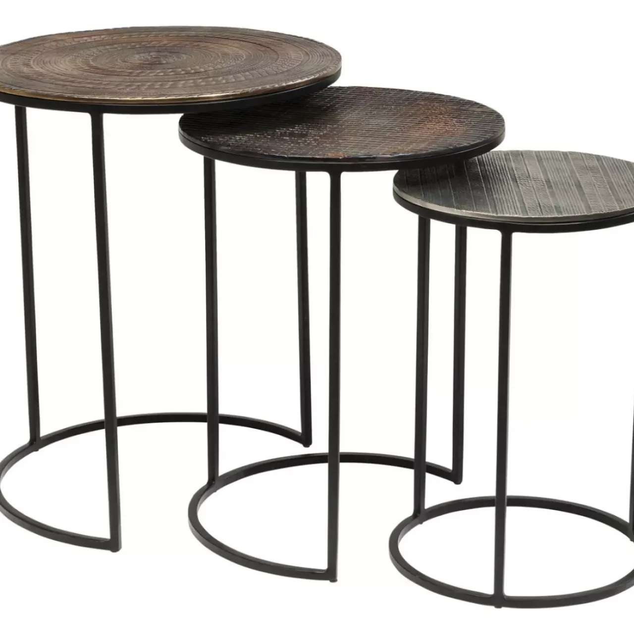 KARE Design Tische-Beistelltisch Electra (3/Set) O48Cm