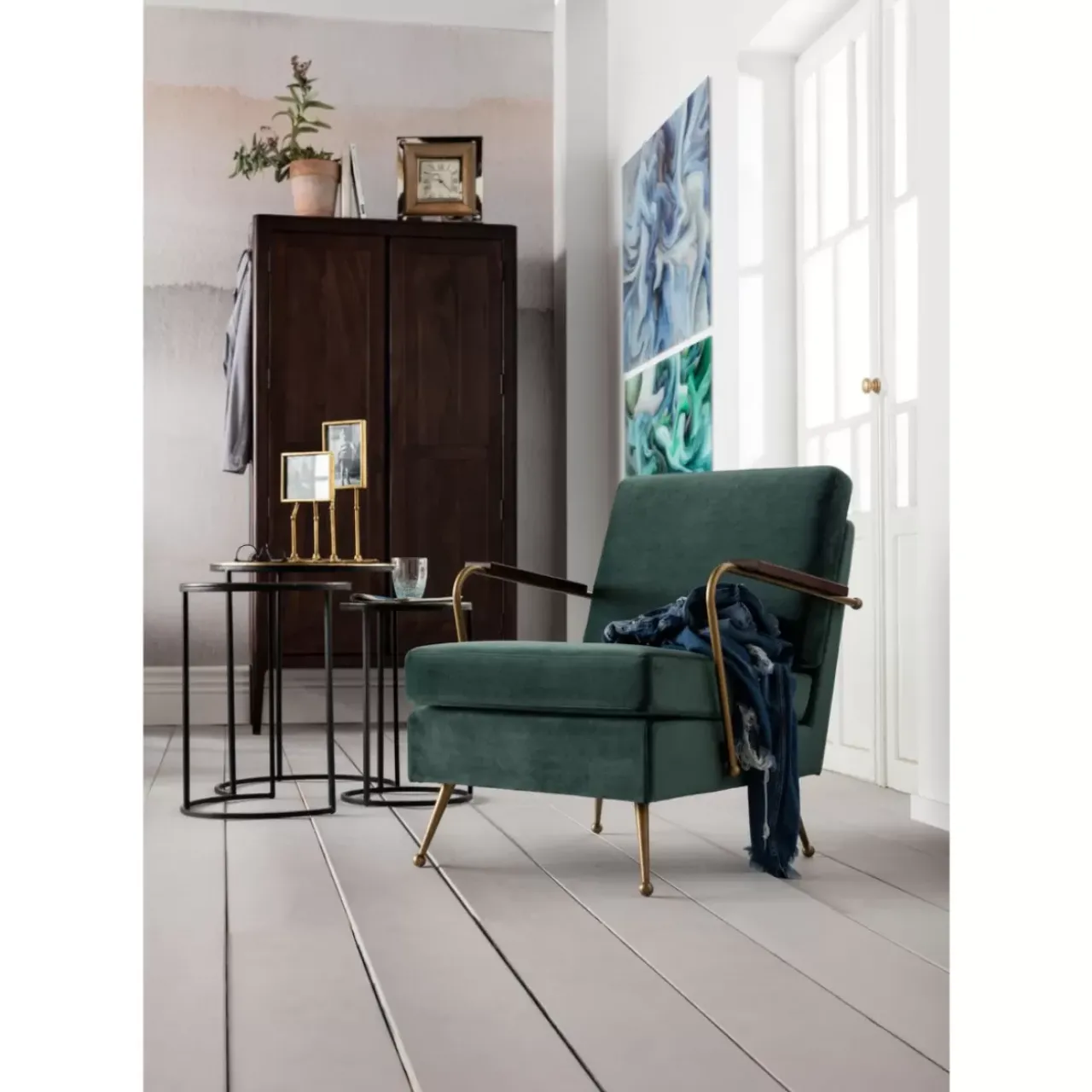 KARE Design Tische-Beistelltisch Electra (3/Set) O48Cm