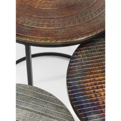 KARE Design Tische-Beistelltisch Electra (3/Set) O48Cm