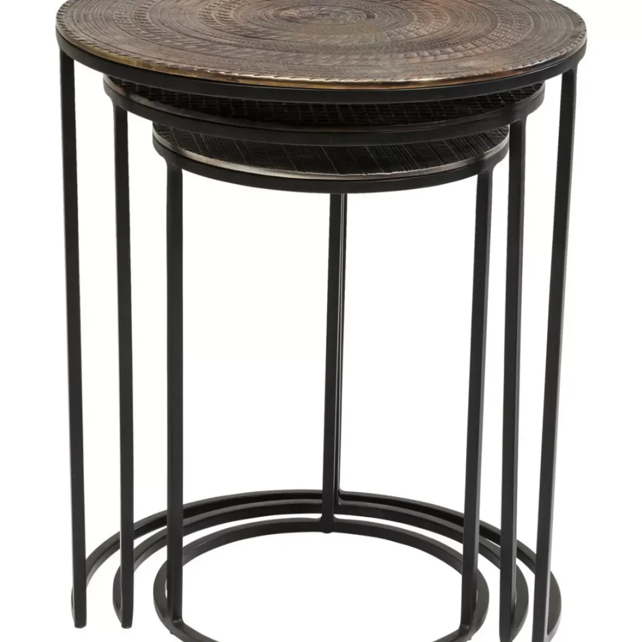 KARE Design Tische-Beistelltisch Electra (3/Set) O48Cm