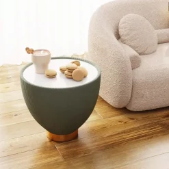 KARE Design Tische-Beistelltisch Endless Vegas Grun O47Cm