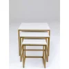 KARE Design Tische-Beistelltisch Key West Gold (3/Set)
