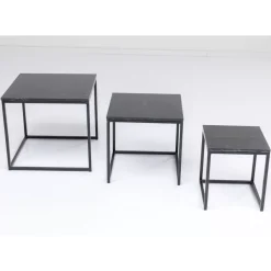 KARE Design Tische-Beistelltisch Key West Schwarz (3/Set)