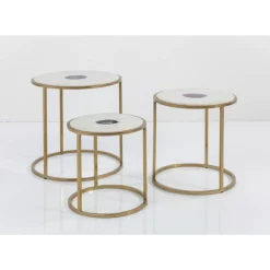 KARE Design Tische-Beistelltisch Limbo (3/Set) O45Cm