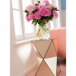 KARE Design Tische-Beistelltisch Luxury Triangle Champagne