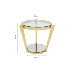 KARE Design Tische-Beistelltisch Monocolo Gold O50Cm